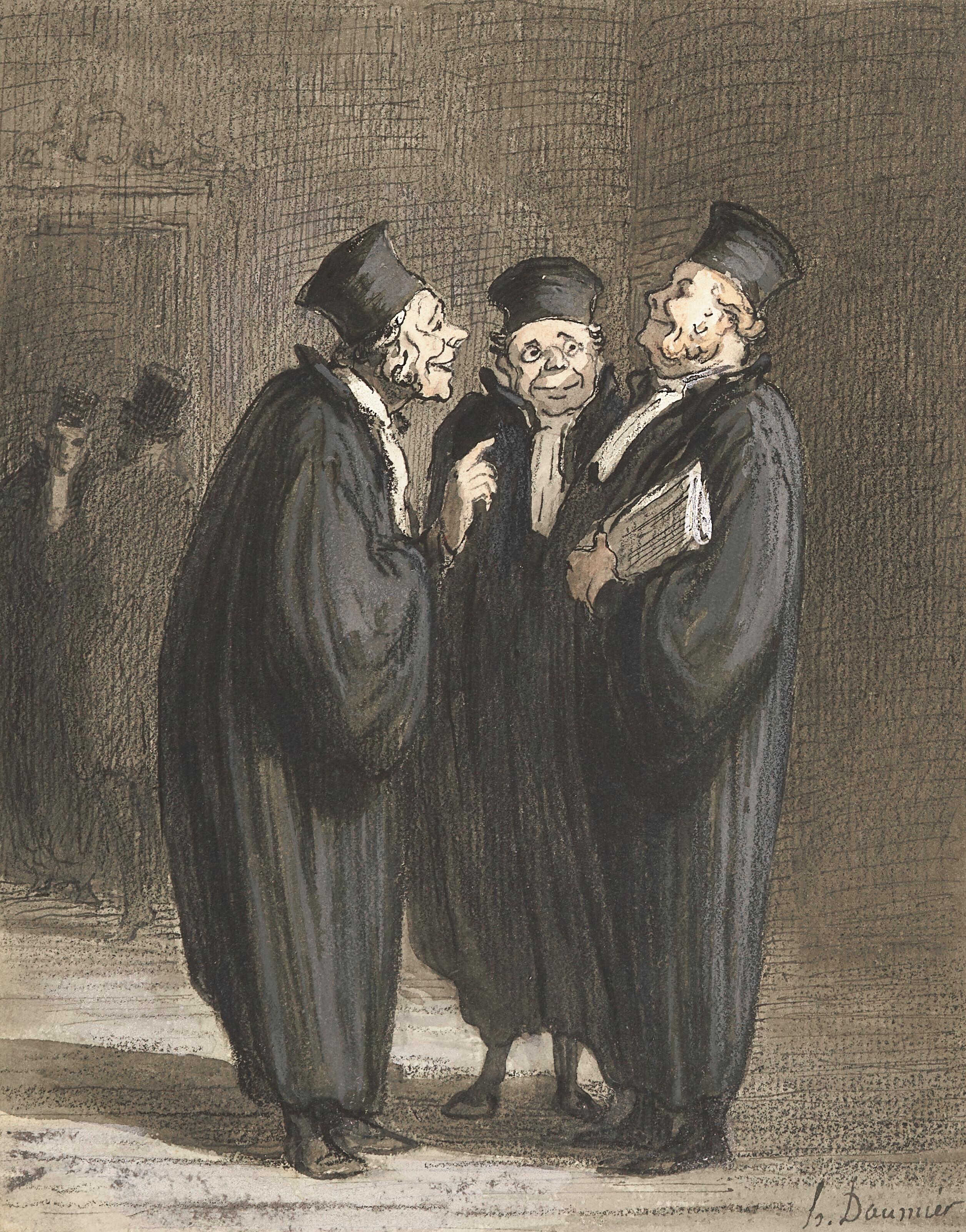 Honore Daumier - Les trois juges