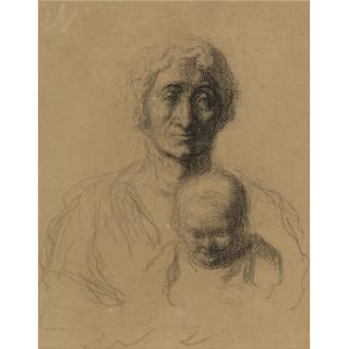 Honoré Daumier - Mére Et Enfant