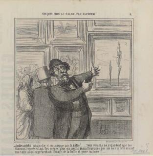Honore Daumier - Quelle société abatardie et corrompue..., from Croquis pris au salon par Daumier (D. 3443)