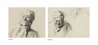 Honore Daumier - Tête D\'Un Avocat (Recto); Tête De Femme (Verso)