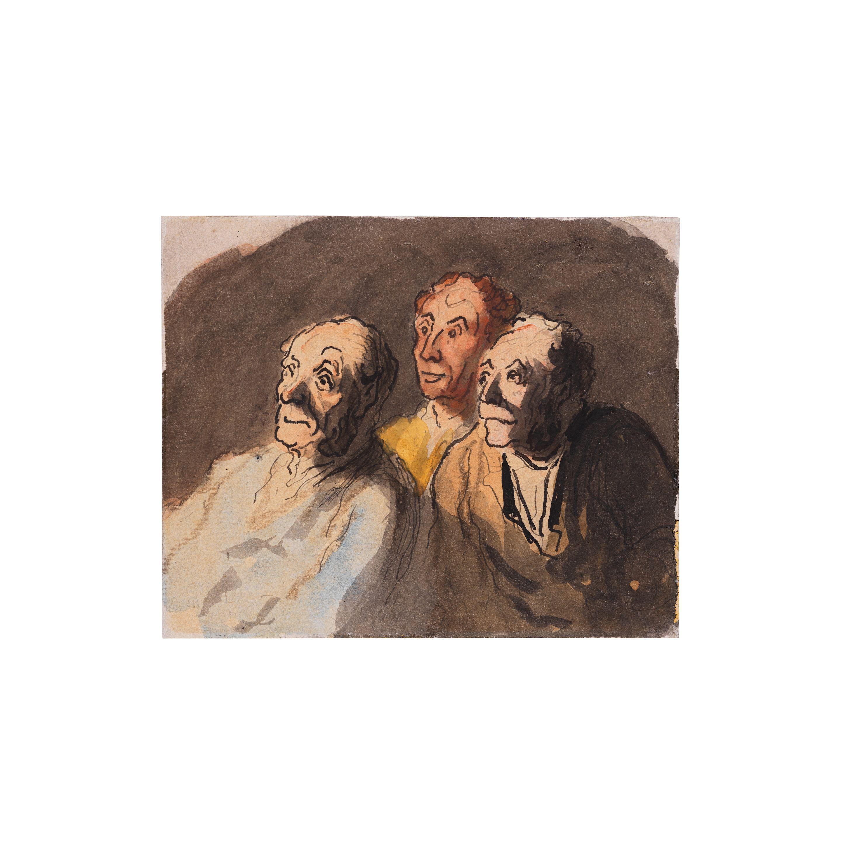 Honoré Daumier - Trois spectateurs (Three Spectators)
