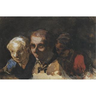 Honoré Daumier - Trois Spectateurs