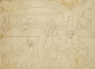 Honore Daumier - Un wagon de troisième classe