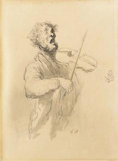 Honoré Daumier - Violoniste chantant