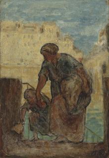 Honoré Victor Daumier - La blanchisseuse