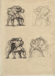 Honoré Victorin Daumier - Les lutteurs