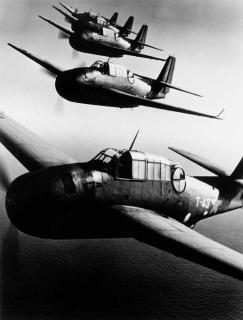 Horace Bristol - Torpedo Planes in Formation; and Rescued Airmen Smoking