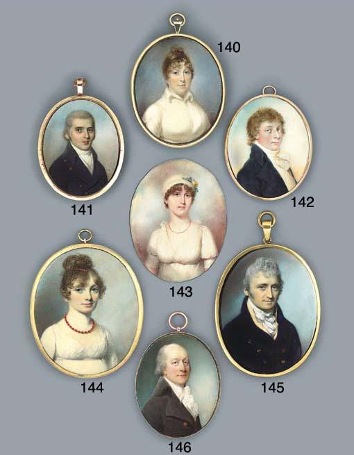 Horace Hone, A.R.A - A gentleman called Mr Mullen, in brown coat, white waistcoat and frilled cravat, powdered hair