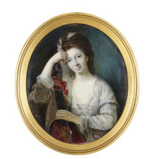 Horace Hone, A.R.A. - Portrait Of Eva Maria Garrick, Née Veigel (1724-1822)