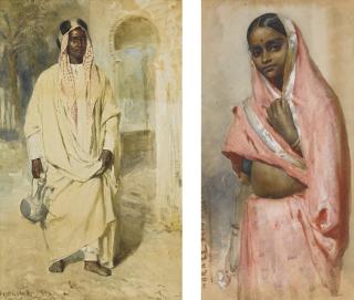 Horace van Ruith - Untitled (Man With Pot); Untitled (Man With Hookah); Untitled (Woman); Untitled (Man Praying); Untitled (Man Writing)