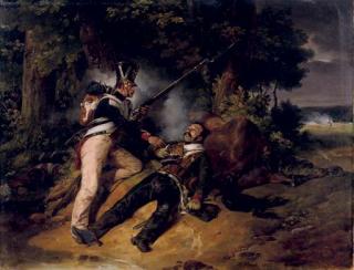 Horace Vernet - La dernière cartouche: the fallen hero