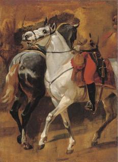 Horace Vernet - Study For The Equestrian Portrait of General Dumouriez At The Battle of Jemappes