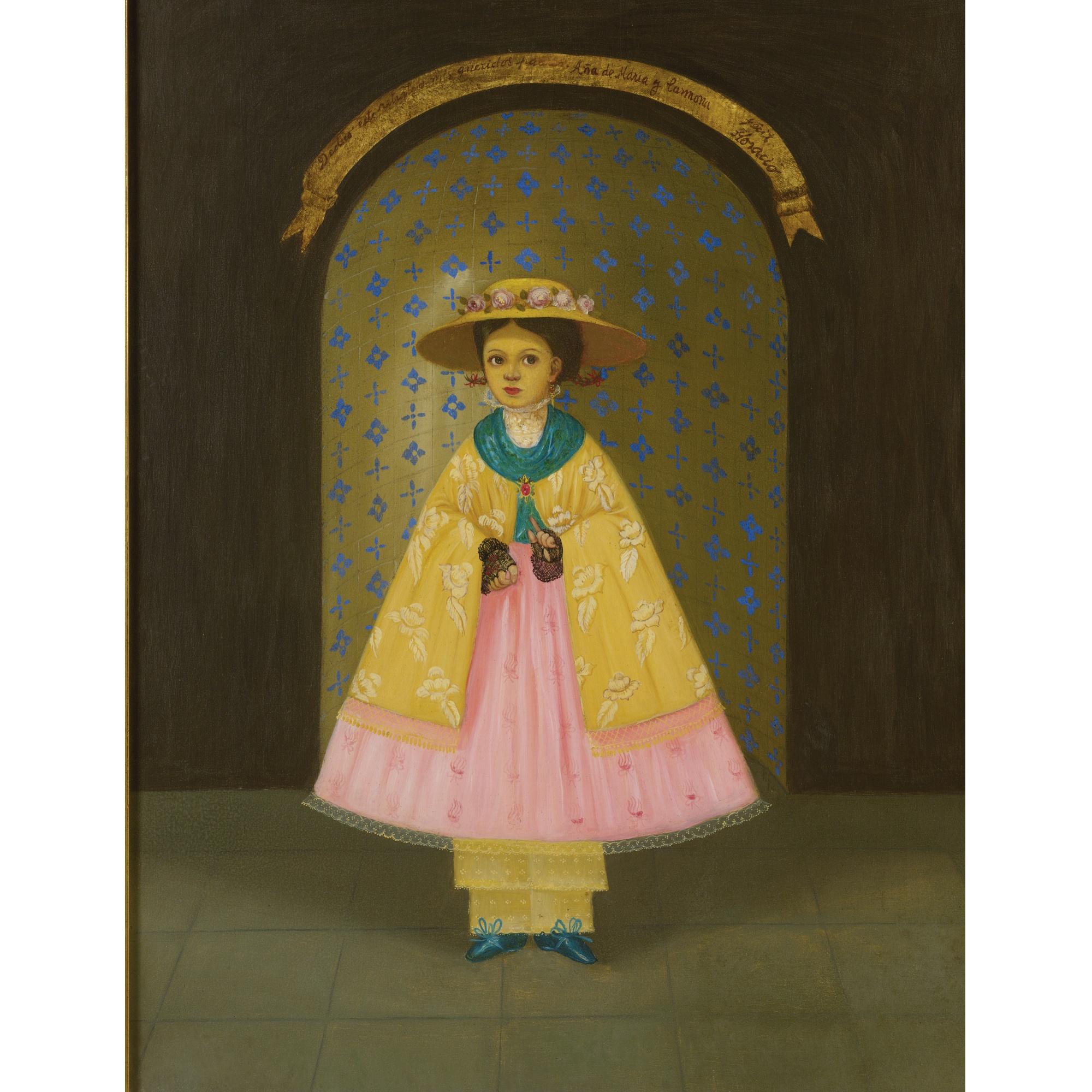 Horacio Renteria Rocha - Portrait Of Ana De Maria Y Carmona And Portrait Of A Boy On A White Horse: A Pair