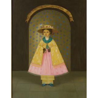 Horacio Renteria Rocha - Portrait Of Ana De Maria Y Carmona And Portrait Of A Boy On A White Horse: A Pair