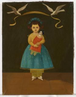 Horacio Rentería Rocha - Portrait of María Rocha Galarza Holding Her Doll