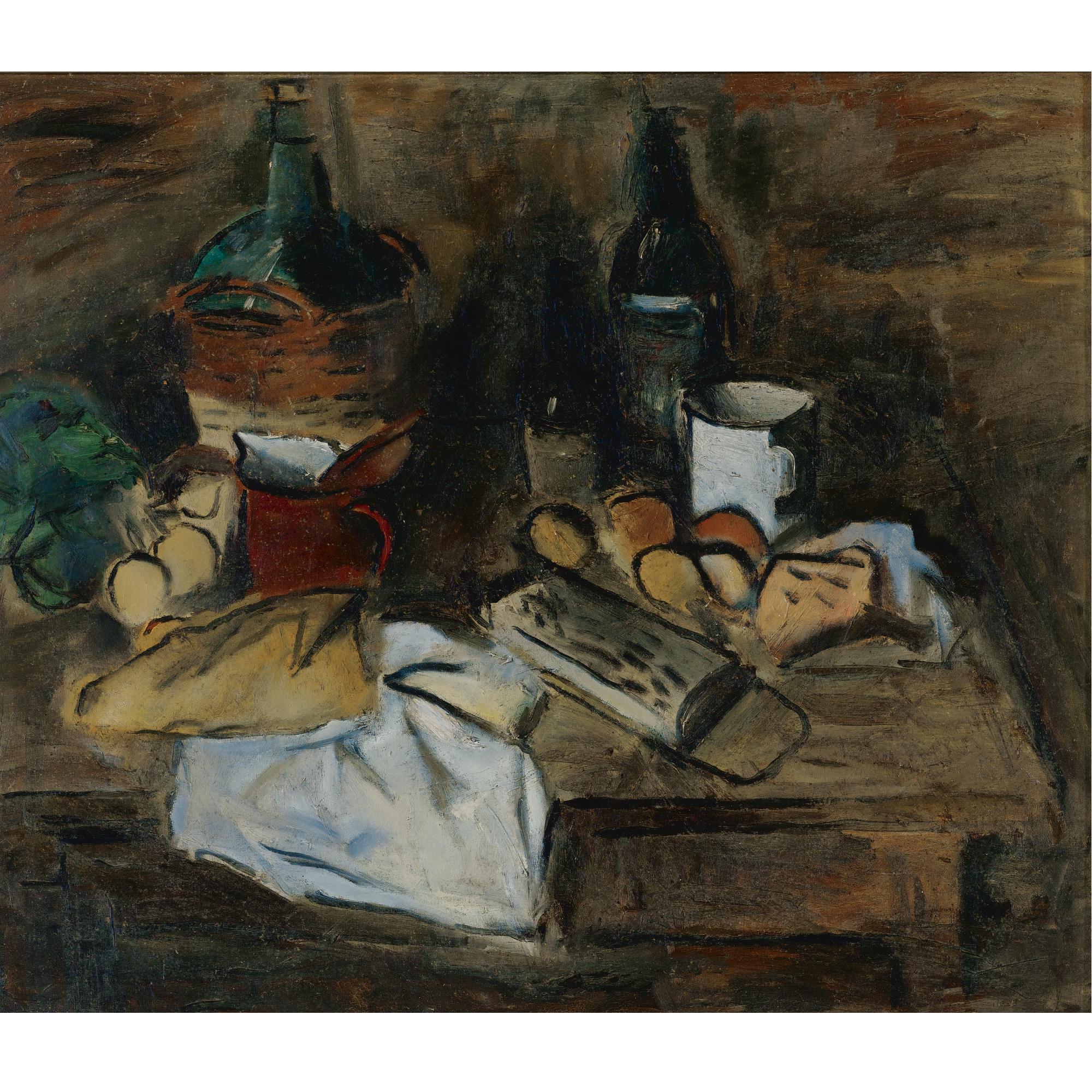 Horacio Torres - Bodegón Con Botellas De Vino