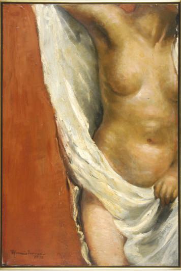 Horacio Torres - Female torso with white draperies