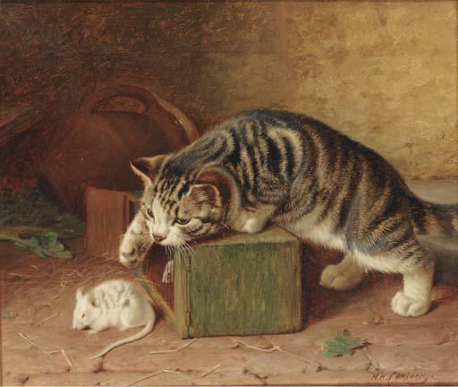 Horatio Henry Couldery - Stalking the pet mouse