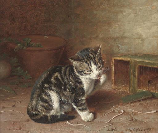 Horatio Henry Couldery - The naughty kitten