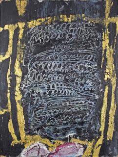 Horia Damian - Bleu-marine aux traces dorées