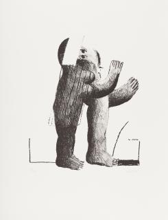 Horst Antes - 3 Bll.: Gewandfigur – Ohne Titel – Zürcher Blatt