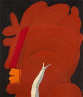 Horst Antes - 7. Roter Kopf (mit rotem H-Hut)