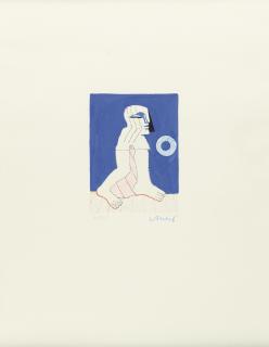 Horst Antes - Figur mit Ringscheibe.