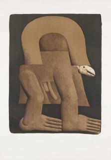 Horst Antes - Figur mit schlangenkopf, 1971