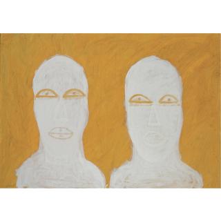 Horst Antes - German Doppelportrait Ocker Ii