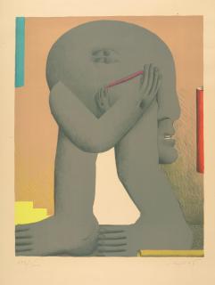 Horst Antes - Graue Figur.