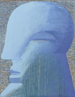 Horst Antes - Kleiner blauer Kopf