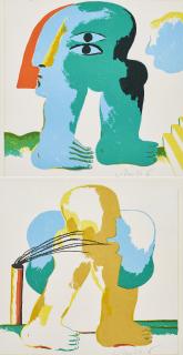 Horst Antes - Konvolut von 2 Offsets.