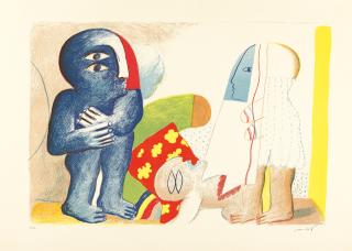 Horst Antes - Paar mit toter Figur.