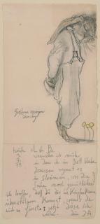 Horst Janssen - Dösender Hase und ein Brief.