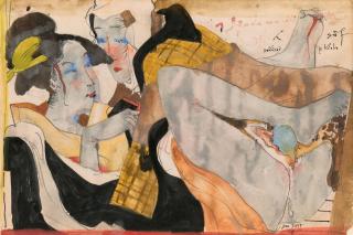 Horst Janssen - Ohne Titel (Hokusay).