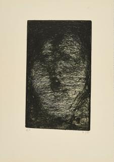 Horst Janssen - Selbst als Chess Addams.