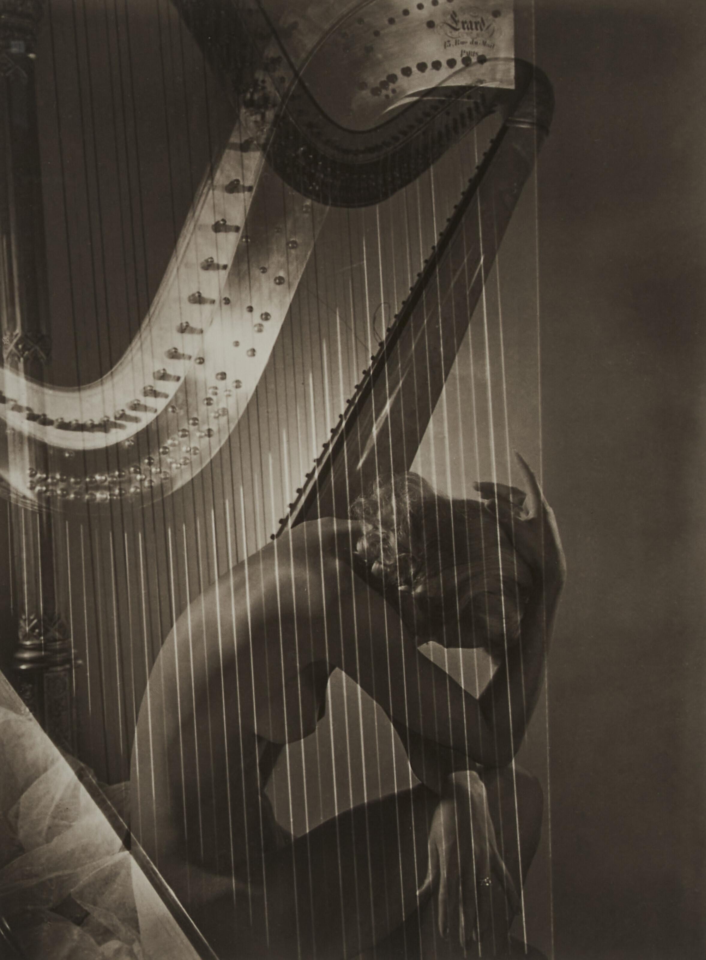 Horst P. Horst - Lisa with Harp, 1939