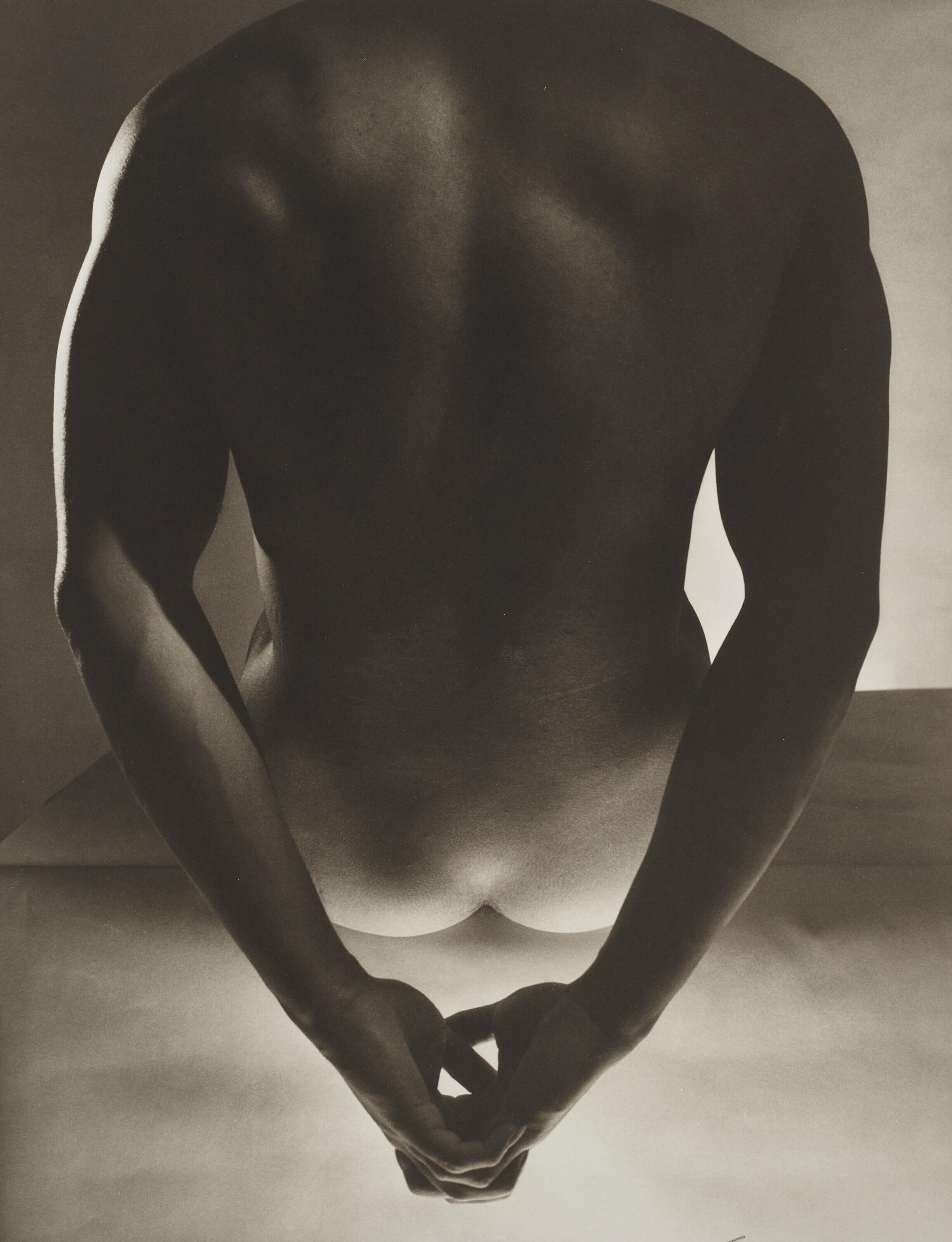 Horst P. Horst - Male Nude with Hands Behind Buttocks, 1952