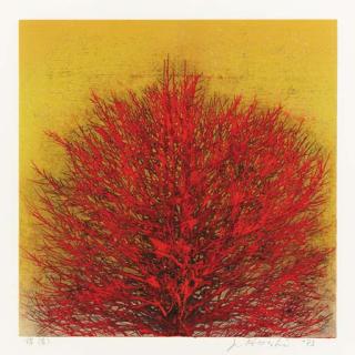 Hoshi Joichi - Kozue (Aka) (Treetop [red]) Fuyu kodachi (Winter grove) Yukei (Evening view) Wakaba (Fresh Verdure)