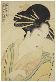 Hosoda Eisho - Shizutamaya Shitsuka (The Courtesan Shitsuka Of The Shizutama-Ya House)