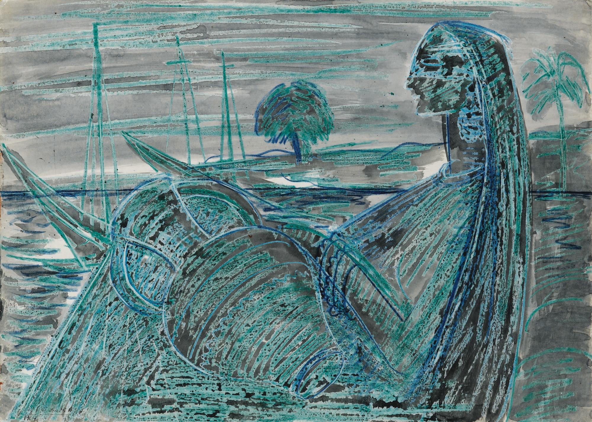 Houshang Pezeshknia - Iranian reclining Woman 