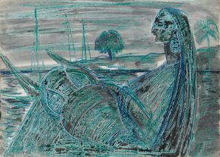 Houshang Pezeshknia - Iranian reclining Woman 