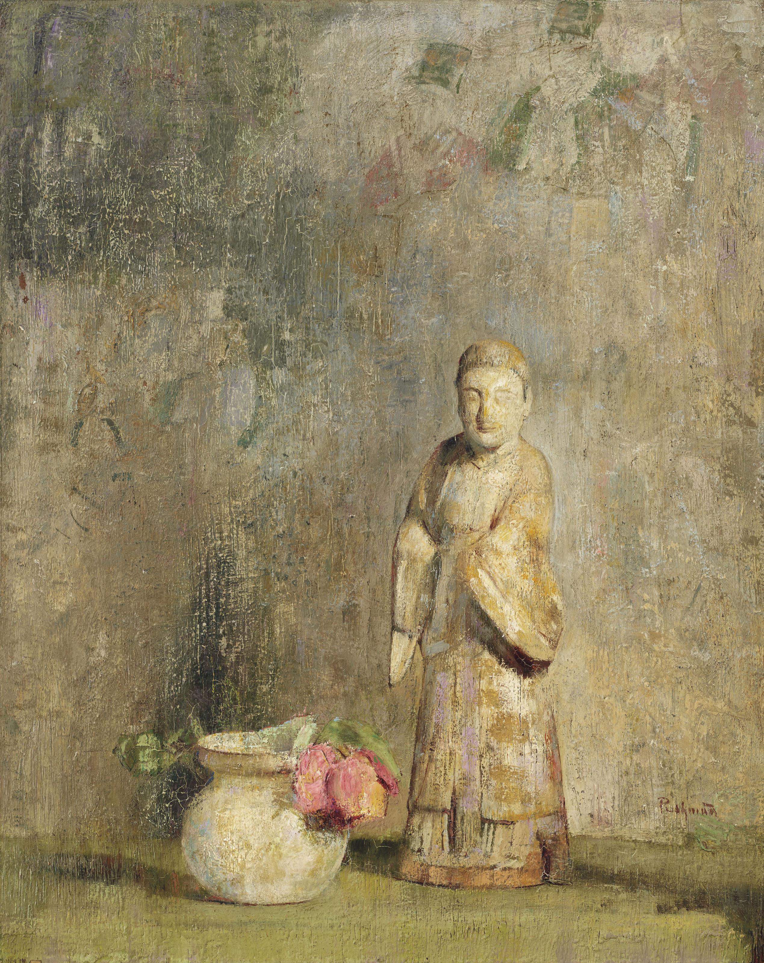 Hovsep Pushman - Still Life with Vessel and Figurine