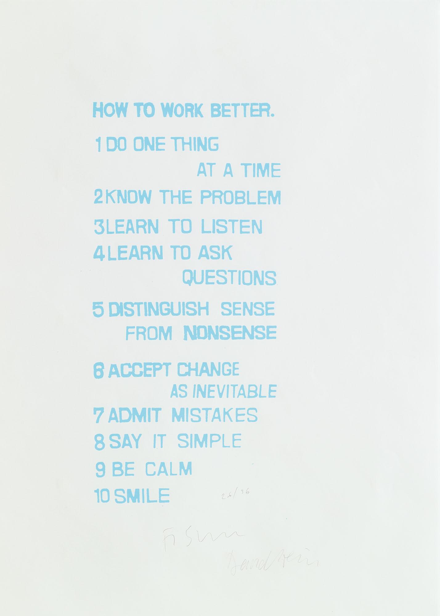 How to work better