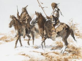 Howard A. Terpning - Blackfoot in Winter