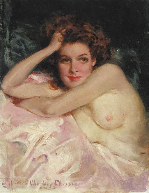 Howard Chandler Christy - A Nude Woman In Repose