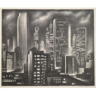 Howard Cook - New York Night (D. 162)