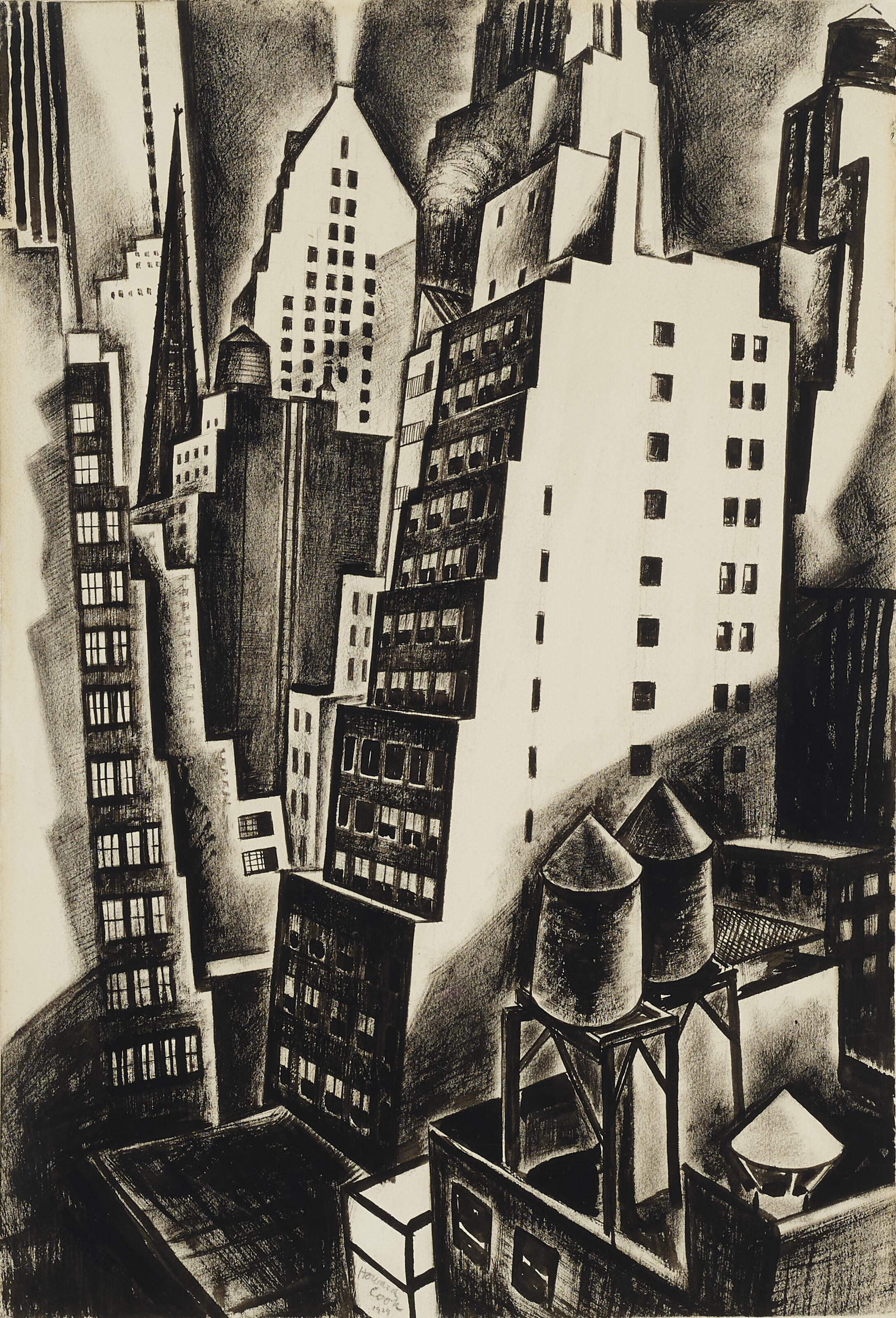 Howard Cook - New York Skyscrapers
