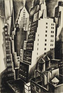 Howard Cook - New York Skyscrapers