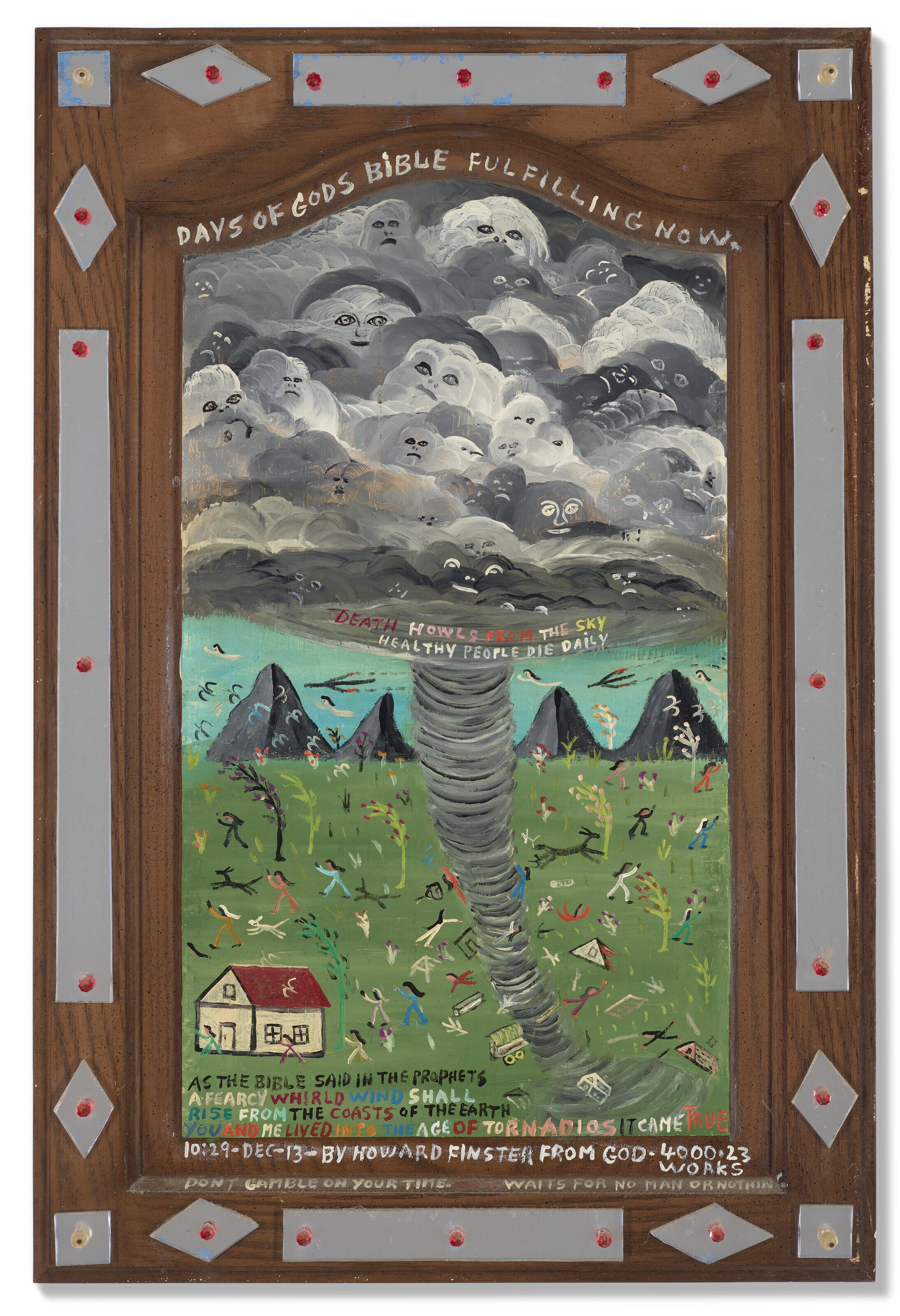 Howard Finster - Days Of Gods Bible Fulfilling Now (#4,023), 1985